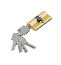 Цилиндр ключ/ключ KAB-6.3S 56(28/28) SGold (алюм., 5 ключей)