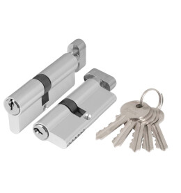 Цилиндровый механизм (AZ102/90) AZ1002Knob90 (45+10+35) CP хром