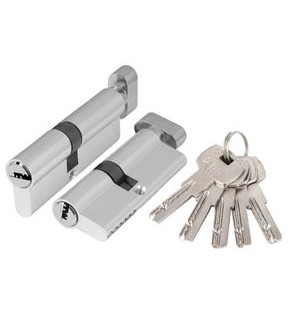 Цилиндровый механизм (AZ202/60) AZ2002Knob60 (25+10+25) CP хром