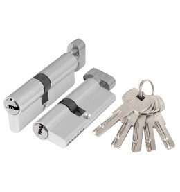 Цилиндровый механизм (AZ202/60) AZ2002Knob60 (25+10+25) CP хром