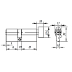 tumb 2 - Цилиндровый механизм (AX202/80) AX2002Knob80 (30+10+40) CP хром с вертушкой