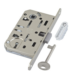 B06101.50.06.640 Корпус врезного замка под кл. (никель) MEDIANA POLARIS с отв. планкой (скин)