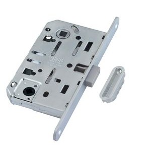 B06102.50.34.640 AGB (АГБ) Защелка врезная WC (мат. хром) MEDIANA POLARIS с отв. планкой (скин)
