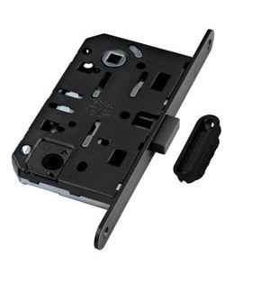 B06102.50.93.640 Защелка врезная WC (черный) MEDIANA POLARIS с отв. планкой (скин)