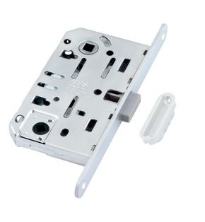 B06102.50.FM.640 Защелка врезная WC (белый) MEDIANA POLARIS с отв. планкой (скин)