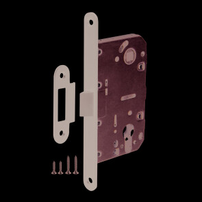 Корпус врезного замка c защёлкой PLASTLP85-50 ВL черный