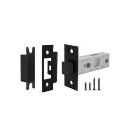 Защелка врезная PLASTP12-45-25 (P12-45) BL черный