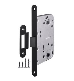 Защелка врезная PLASTLP96WC-50 BL черный