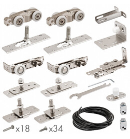 Готовый комплект Telescope Soft (2 ролика+ 2 ролика с доводчиками)
