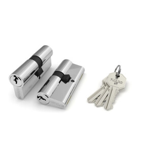 Цилиндровый механизм «100 CA 75 mm» (30+10+35) CP Хром 3 кл.