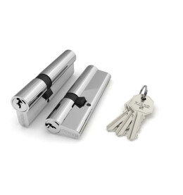 Цилиндровый механизм «100 CA 90 mm» (40+10+40) CP Хром 3 кл.