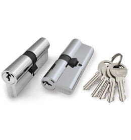 Цилиндровый механизм (100 ZA/80) 1000ZAKey80(30+10+40) CP хром 5Key