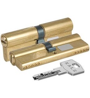 Цилиндровый механизм «164 BN/100» (45+10+45) mm Латунь 5 кл.