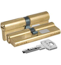 Цилиндровый механизм «164 BN/100» (45+10+45) mm Латунь 5 кл.