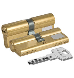 Цилиндровый механизм «164 BN/80» (30+10+40) mm Латунь 5 кл.