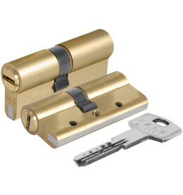 Цилиндровый механизм «164 DBN-E/68» (26+10+32) mm Латунь 5 кл.