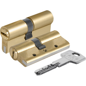 Цилиндровый механизм «164 DBN-E/80» (35+10+35) mm Латунь 5 кл.