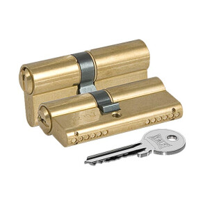Цилиндровый механизм «164 GN/62» (26+10+26) mm-BL Латунь 5 кл. Блистер