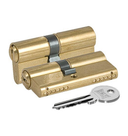 Цилиндровый механизм «164 GN/80» (30+10+40) mm Латунь 3 кл.