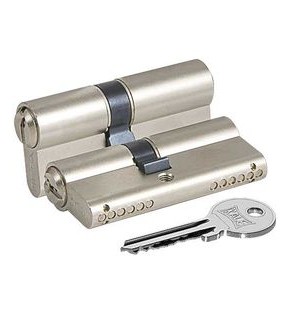 Цилиндровый механизм «164 GN/80» (30+10+40) mm-BL Никель 5 кл. Блистер