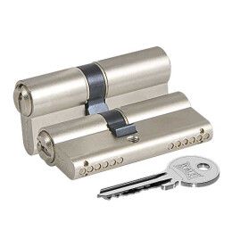 Цилиндровый механизм «164 GN/80» (30+10+40) mm-BL Никель 5 кл. Блистер