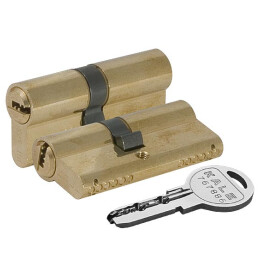 Цилиндровый механизм «164 SN/68» (26+10+32) mm Латунь 5 кл.