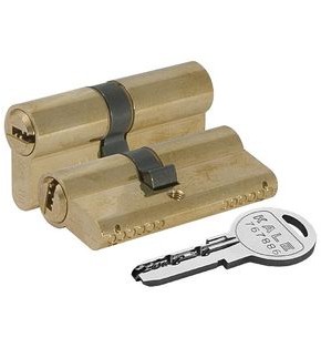 Цилиндровый механизм «164 SN/80» (35+10+35) mm Латунь 5 кл.
