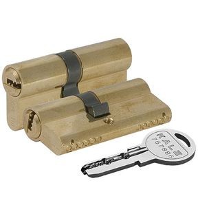 Цилиндровый механизм «164 SN/90» (40+10+40) mm Латунь 5 кл.