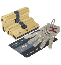 Цилиндровый механизм «Cisa AP4S 0P3S1-13.66» (70 мм/30+10+30) Латунь