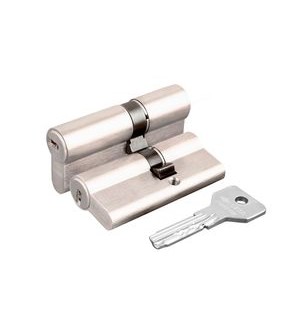 Цилиндровый механизм «Cisa ASIX OE300-07.12» (60 мм/25+10+25) Никель