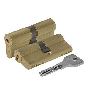 Цилиндровый механизм «Cisa ASIX OE300-21.00» (90 мм/35+10+45) Латунь