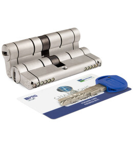 Цилиндровый механизм «CP4D464601» (92 мм/41+10+41) МатНикель