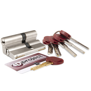 Цилиндровый механизм «DPC1D4646 S3» (92 мм/41+10+41) Сатинированный никель, 5+1кл.