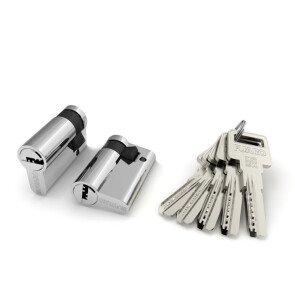 Цилиндровый механизм «R600/45 mm» (30+10+5) CP Хром 5 кл.