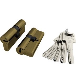Цилиндровый механизм «R600/70 mm» (30+10+30) AB Бронза 5 кл.