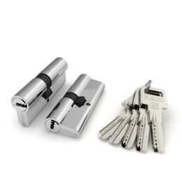 Цилиндровый механизм «R600/80 mm-BL» (35+10+35) CP Хром 5 кл. Блистер