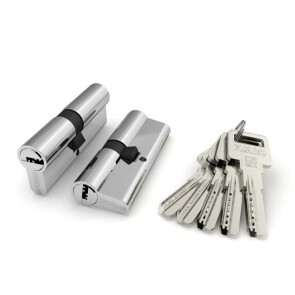 Цилиндровый механизм «R600/90 mm» (40+10+40) CP Хром 5 кл.