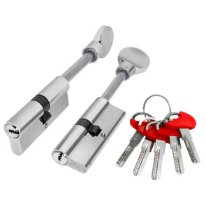 Цилиндровый механизм со штоком «D-PRO507/65 mm» (30+10+25) CP Хром 5 кл.