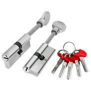 Цилиндровый механизм со штоком «D-PRO507/65 mm» (30+10+25) CP Хром 5 кл.