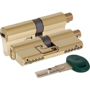 Цилиндровый механизм под вертушку «C31F363601TC5» (72 мм/31+10+31) Латунь (PVD)