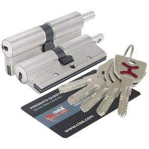 Цилиндровый механизм под вертушку «Cisa AP4S 0P3S2-19.12» (80 мм/30+10+40) Никель