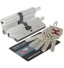 Цилиндровый механизм под вертушку «Cisa AP4S 0P3S2-29.12» (90 мм/40+10+40) Никель