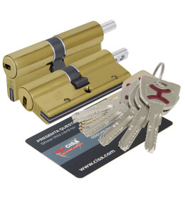 Цилиндровый механизм под вертушку «Cisa AP4S 0P3S2-29.66» (90 мм/40+10+40) Латунь
