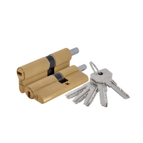 Цилиндровый механизм под вертушку «Cisa ASIX OE302-07.00» (60 мм/25+10+25) Латунь