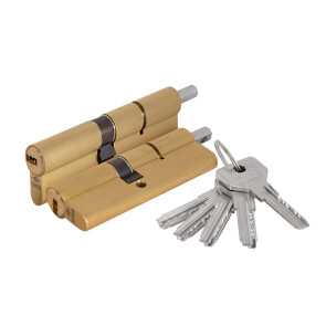 Цилиндровый механизм под вертушку «Cisa ASIX OE302-21.00» (90 мм/35+10+45) Латунь