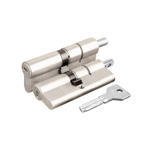 Цилиндровый механизм под вертушку «Cisa ASIX OE302-21.12» (90 мм/35+10+45) Никель