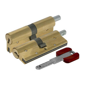 Цилиндровый механизм под вертушку Cisa RS3 OL3S2-18.66 (80 мм/35+10+35), ЛАТУНЬ