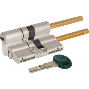 Цилиндровый механизм под вертушку (дл. шток) «C31P313101C5» (62 мм/26+10+26) МатНикель