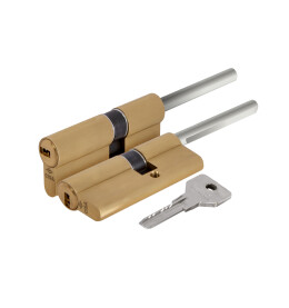 Цилиндровый механизм под вертушку (дл. шток) «Cisa ASIX OE307-91.00» (75 мм/40+10+25) Латунь