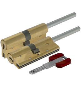 Цилиндровый механизм под вертушку (дл. шток) Cisa RS3 ОL3S7-07.66 (60 мм/25+10+25), ЛАТУНЬ